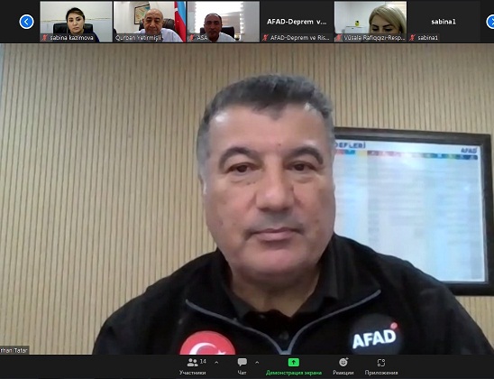 An online meeting was held between the heads of the RSSC and the Department of Earthquakes of the Disaster and Emergency Management Presidency of the Ministry of Internal Affairs of Turkey (AFAD)